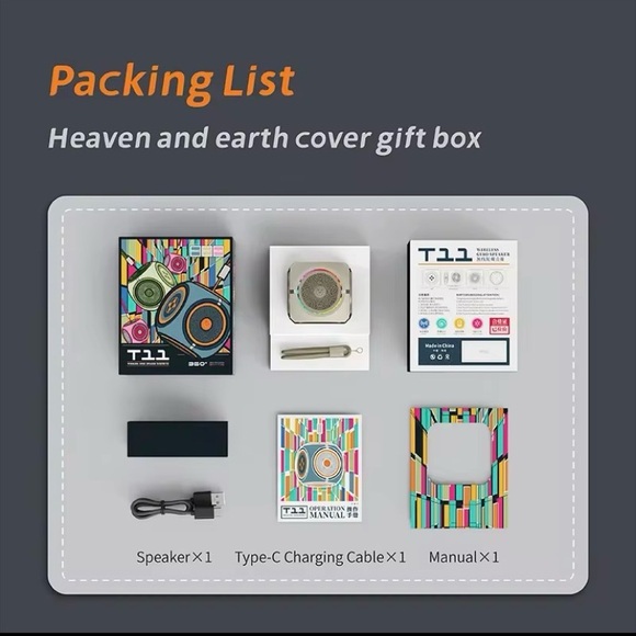 T11 Mini Fingertip Gyro Bluetooth Speaker Portable Wireless Spinner Fidget Light - Picture 3 of 6